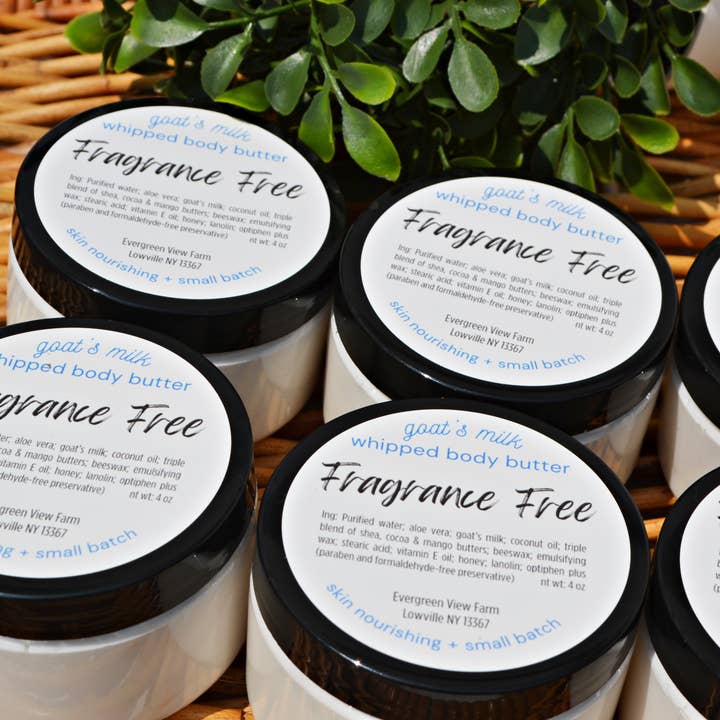 Evergreen View Farm - Wholesale Body balm/butter - Whipped Body Butter Fragrance Free Unscented Goat Milk Honey5