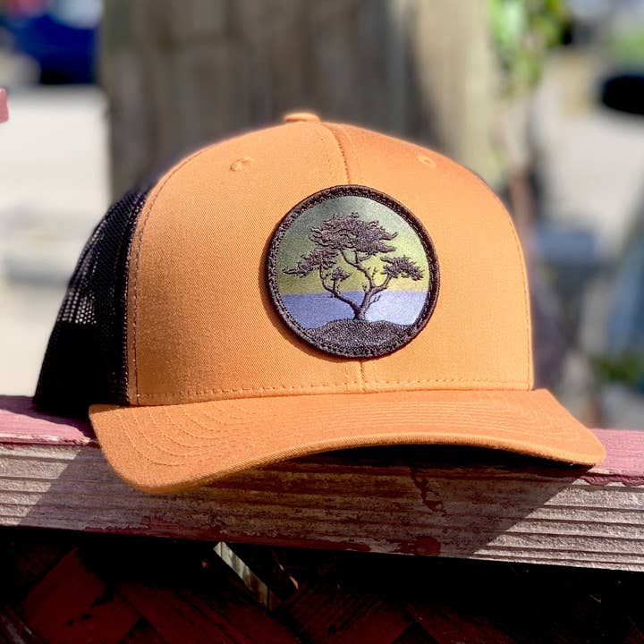 Blackout Cypress Trucker met Gebogen Rand (Brons/Zwart) voor wholesale door Tommy Breeze