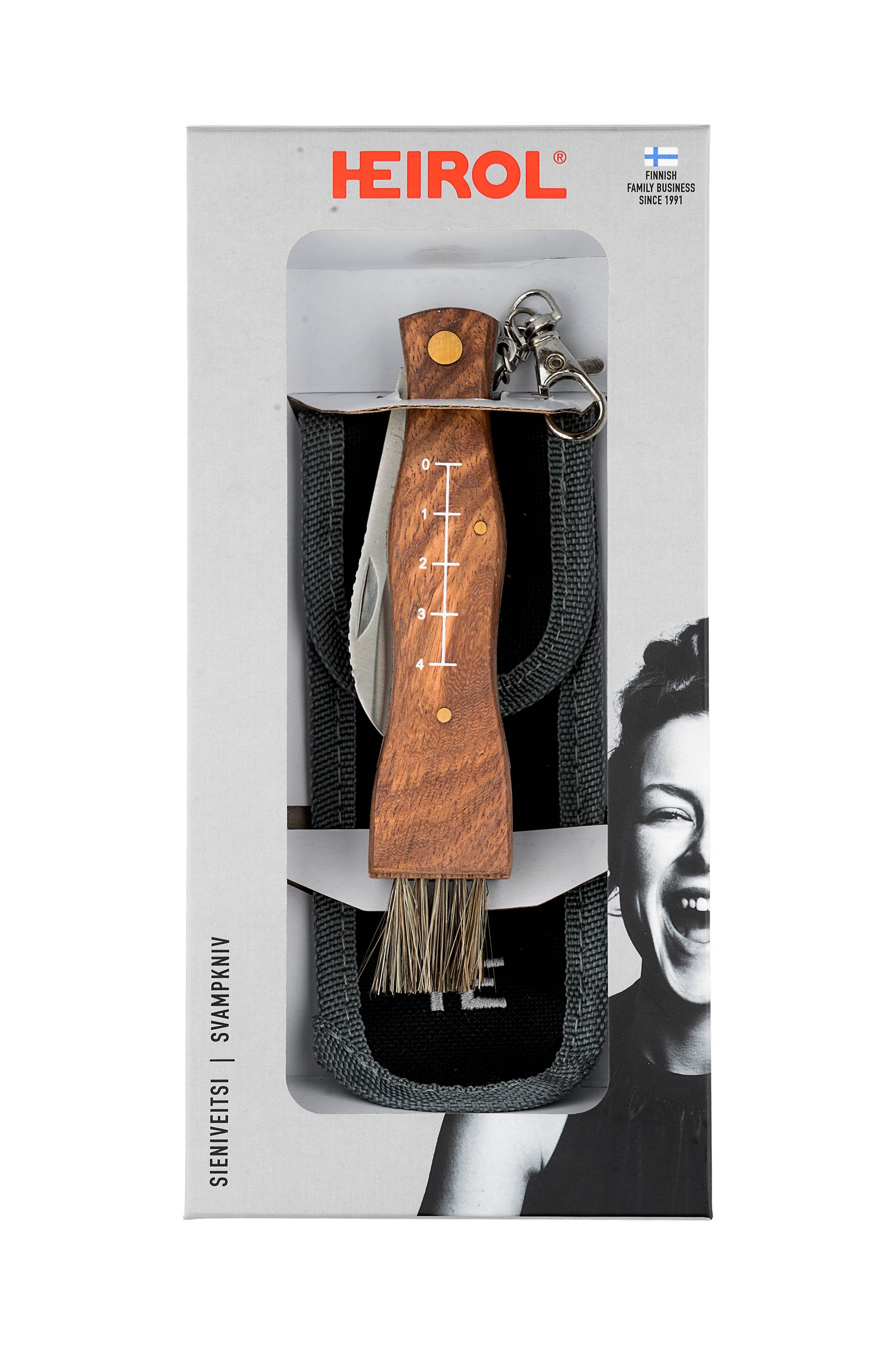 HEIROL - Vente Couteau de cuisine/multi-usage - Couteau pliant pour champignons avec étui ceinture2