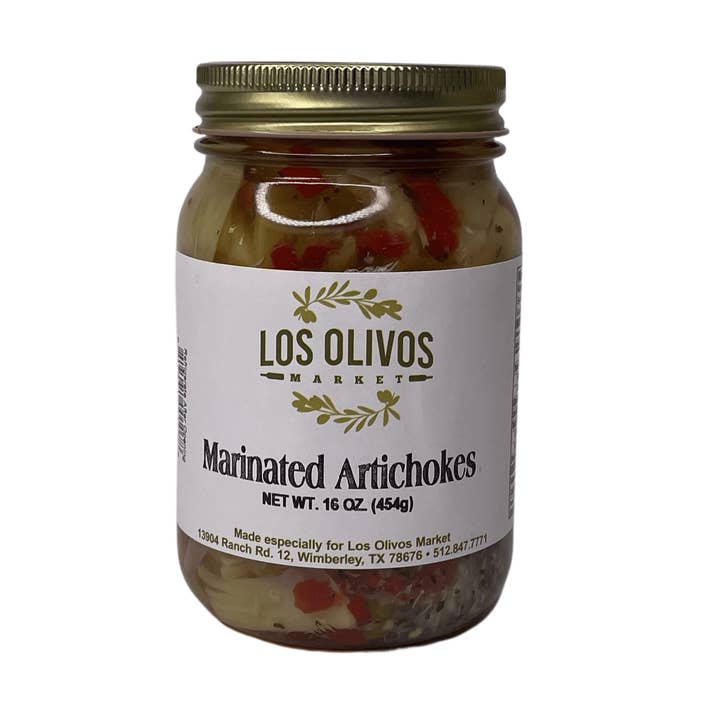 Alta Gama Foods - Wholesale Pickled Vegetables - Dos Olivos Markets - Texas - Marinated Artichokes - 16 oz.