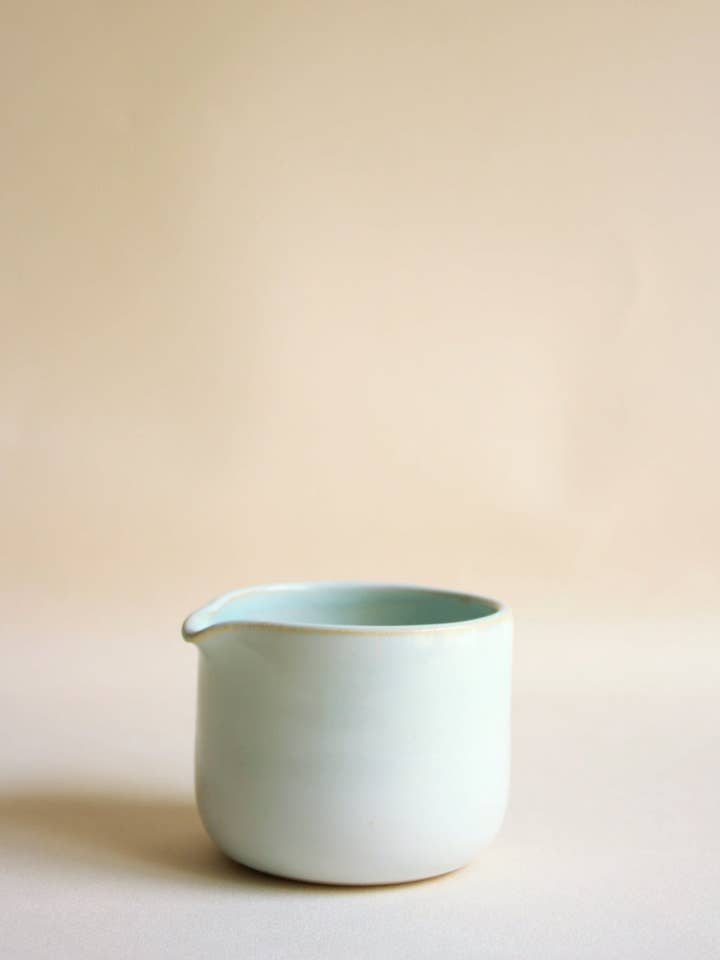 Milk jug in mint for wholesale by andrea frieling ceramics