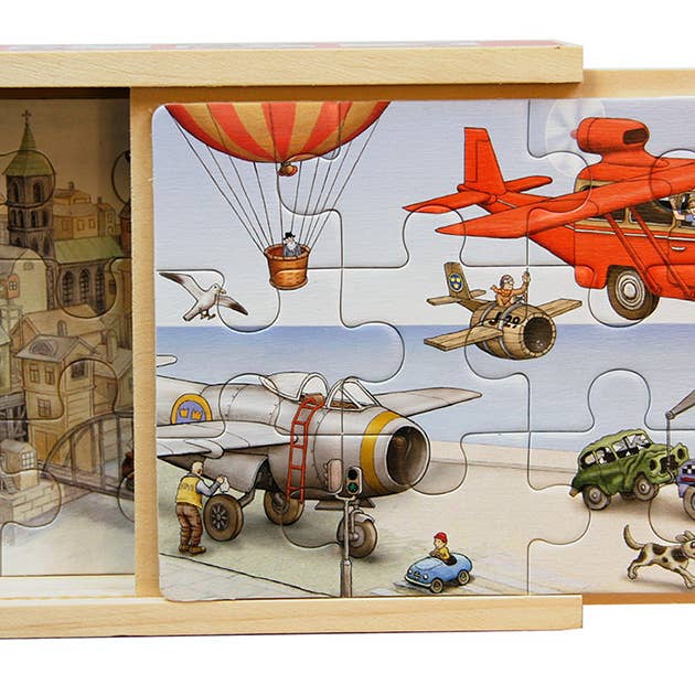 Challenge and Fun, Inc. - Wholesale Puzzle – Child - Lööf Airplanes Tray Puzzle Set