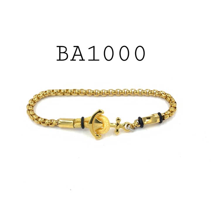 Stainless Steel Anchor Bracelet for wholesale by Nisso & Co. NYC Jewelry Wholesale
