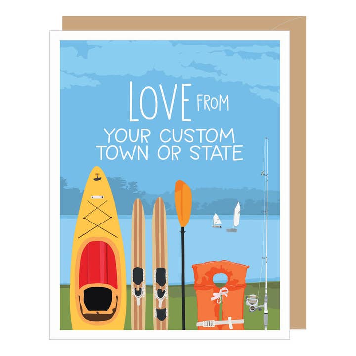 Customizable Summer Lake - Boxed Note Cards for wholesale by Apartment 2 Cards