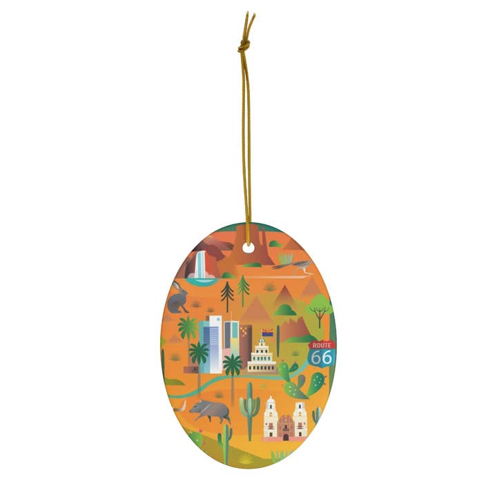 Adorno de cerámica de Arizona para venta al por mayor de Max & Oscar