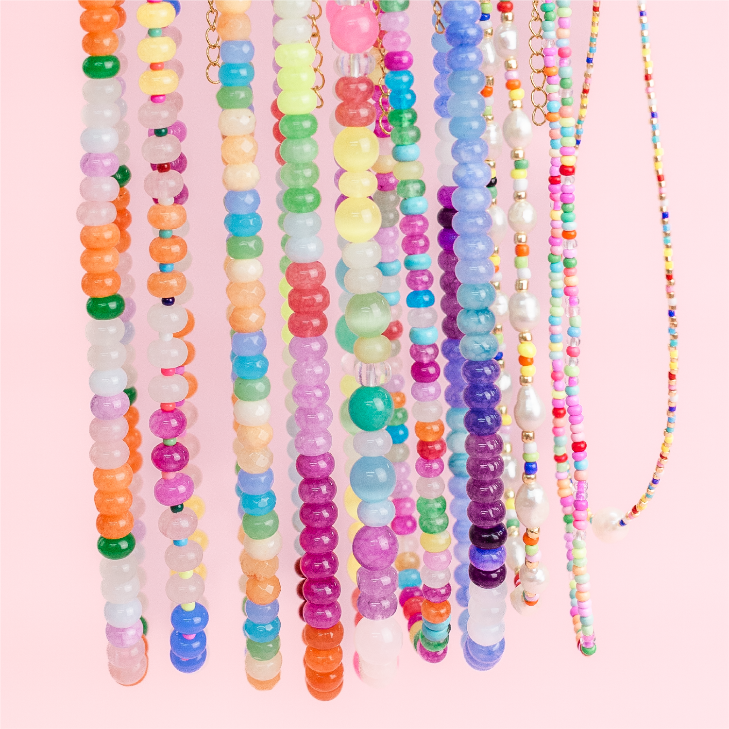 Pip & Co. - Wholesale Beaded/Pearl Necklace - Cool Crush - Blue Rainbow Gemstone Bead Necklace2