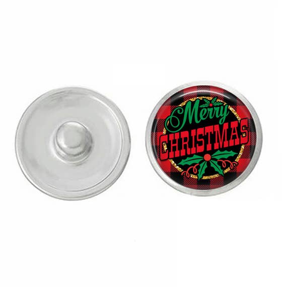 Say It in A Snap Jewelry - Wholesale Jewelry Set - Xmas - Winter - Plaid - Snap Jewelry - Handmade
