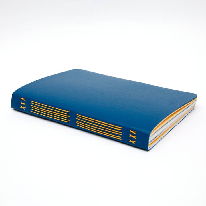 Original Brooks - Wholesale Notebook - Blue Handsewn Notebook with Assorted Paper