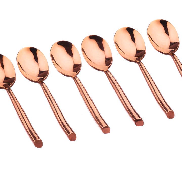 Björn - Wholesale Table Spoon (Cutlery) - Knut set of 6 small spoons - Copper0