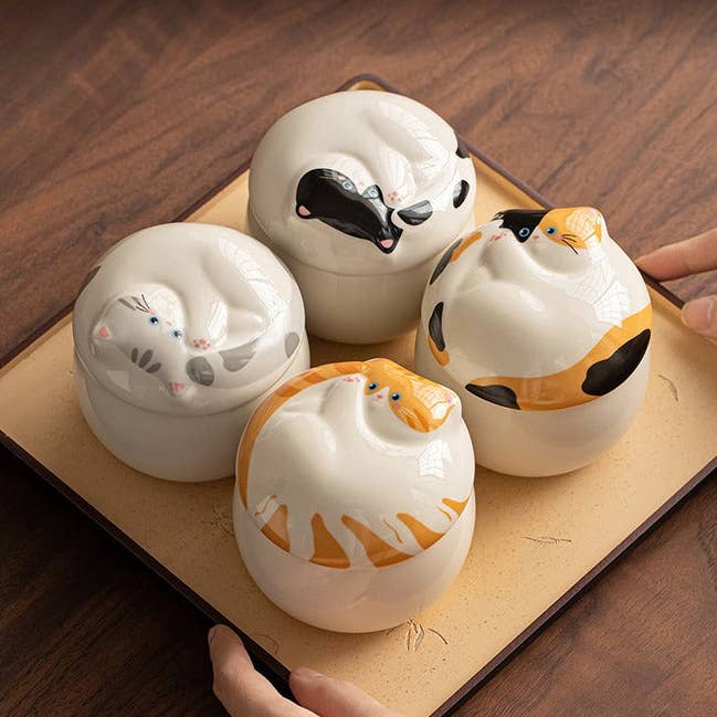 Gohobi Cat Ceramic Tea Canister for wholesale by Gohobi (We cover U.S. import duties)
