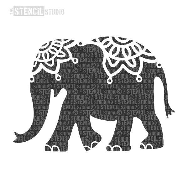 The Stencil Studio - Wholesale Stencil/Craft Die - Indian Elephant Stencil