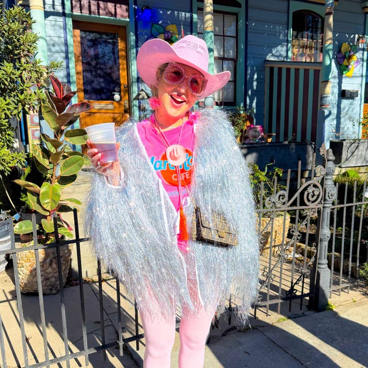 Chapéu de Cowboy Bolo Rosa Blush com Rosa Néon e Laranja por atacado de Rahya Jewelry Design