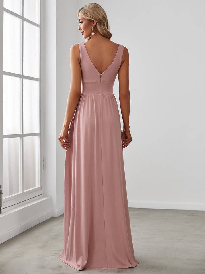 Ever-Pretty - Wholesale Dress - Women's - Deep V Neck Sleeveless Wholesale Bridesmaid Dresses