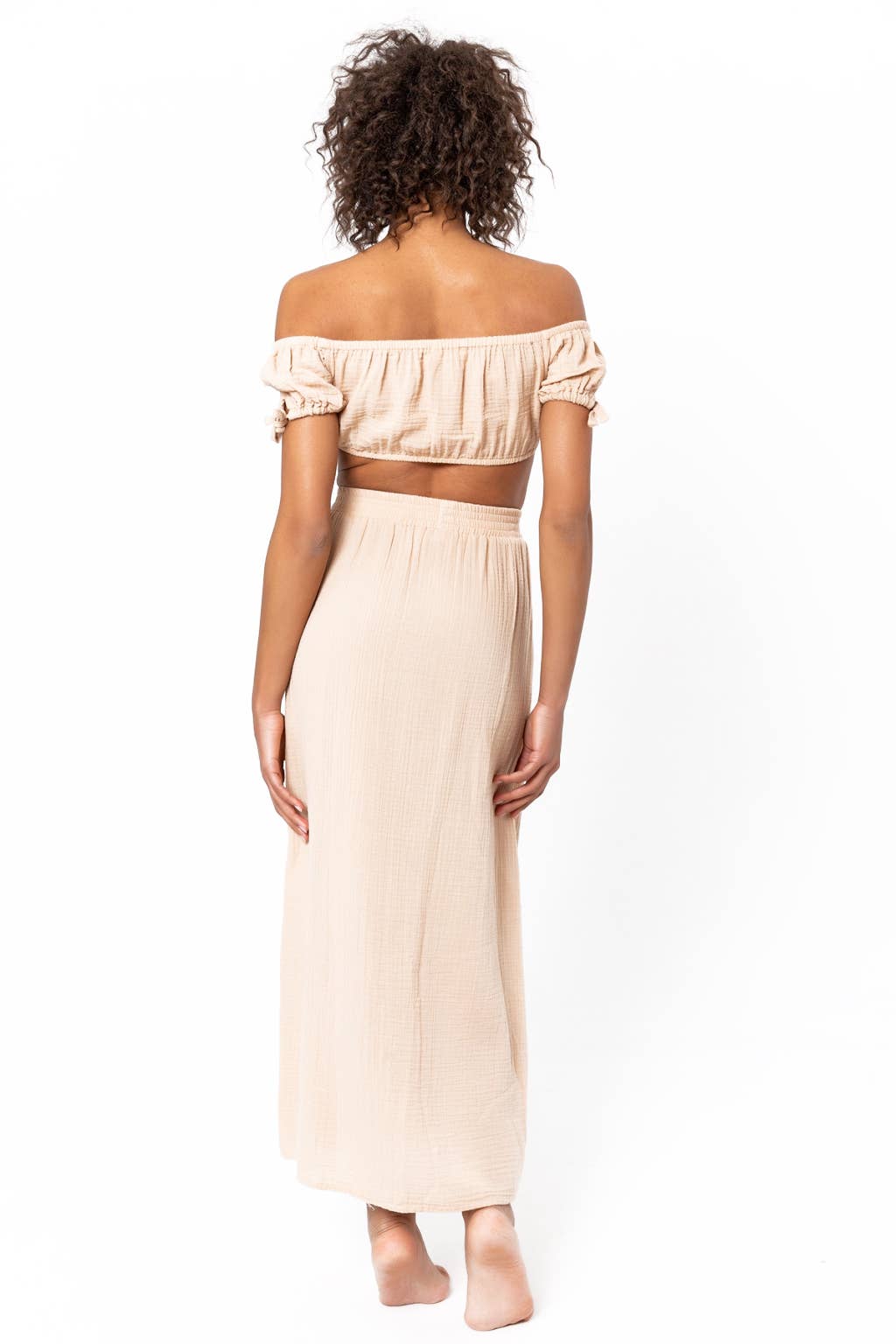 Heart Earth Craft - Vente Jupe – femme - Jupe d'été longue à double fente en coton noir (durable)9