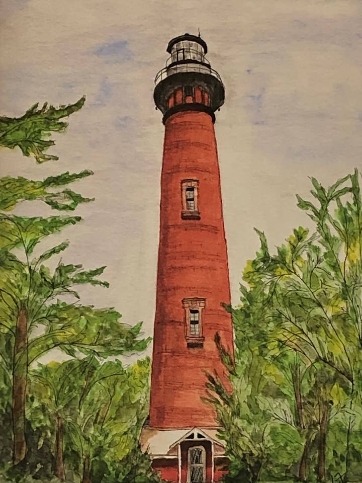 Currituck Lighthouse Print for wholesale by Fox's Den Art
