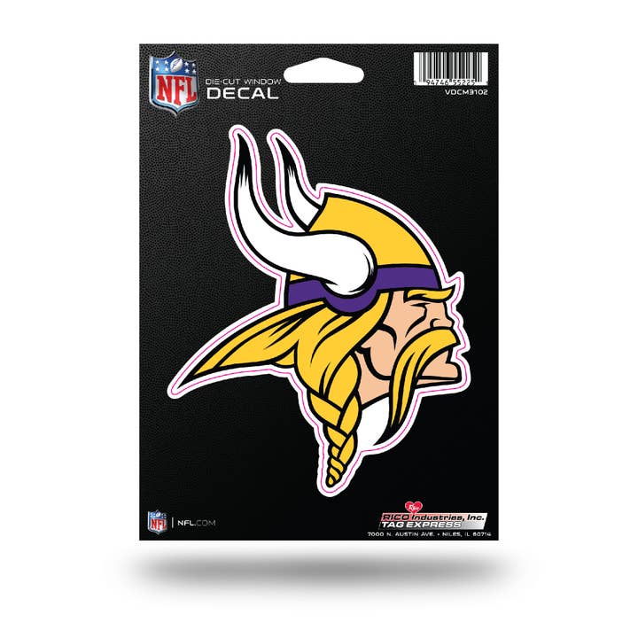 Rico Industries - Wholesale Car Decorative Charm - Unisex - NFL Football Minnesota Vikings Medium Die Cut Decal