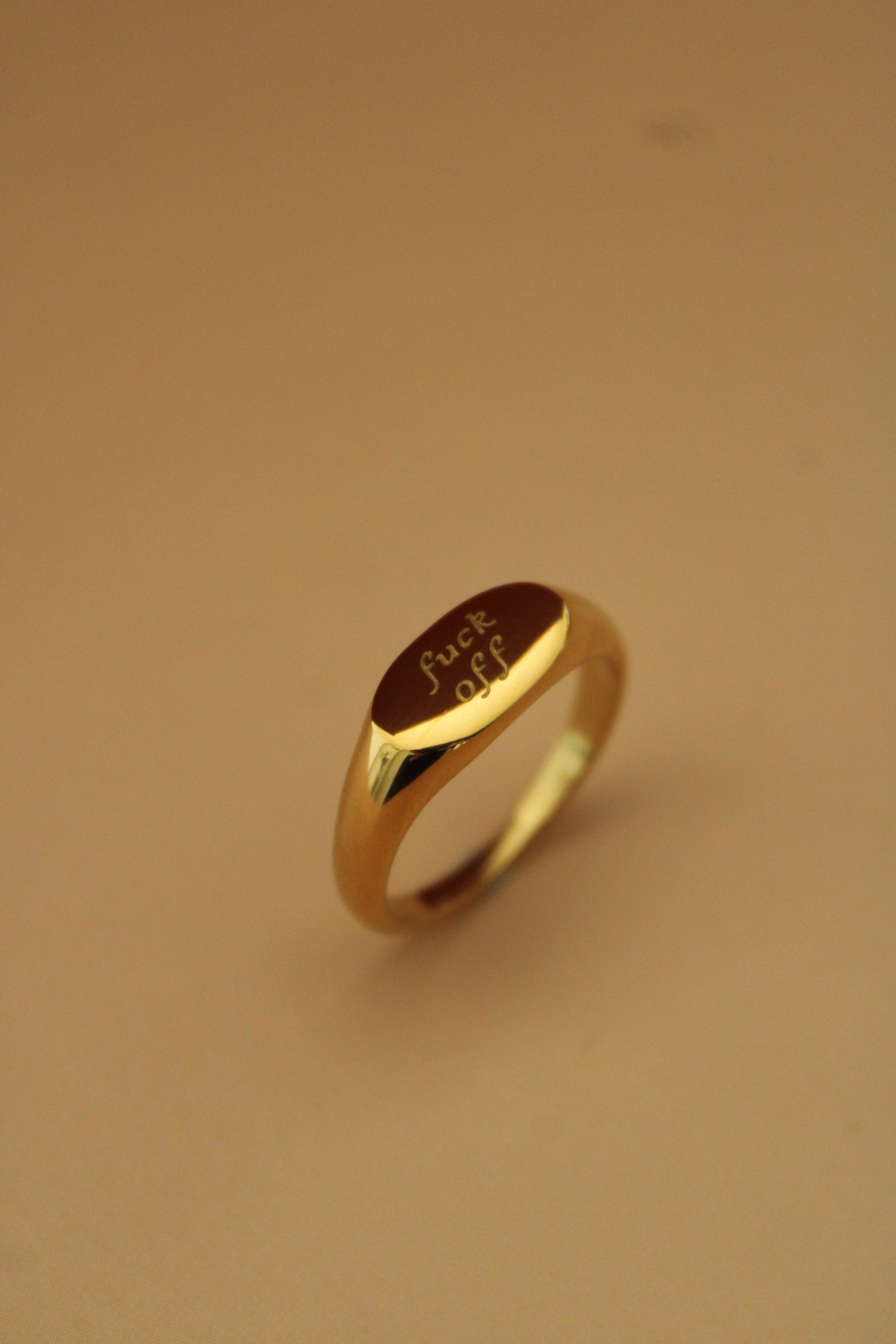 24th & Gold - Wholesale Band/Stacked Ring - F*ck Off Ring2