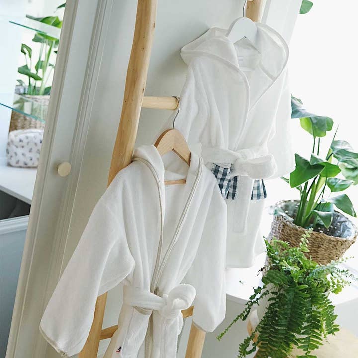 Cocoeko - Wholesale Robe - Kids - Personalized children's bathrobe WHITE & LINEN3