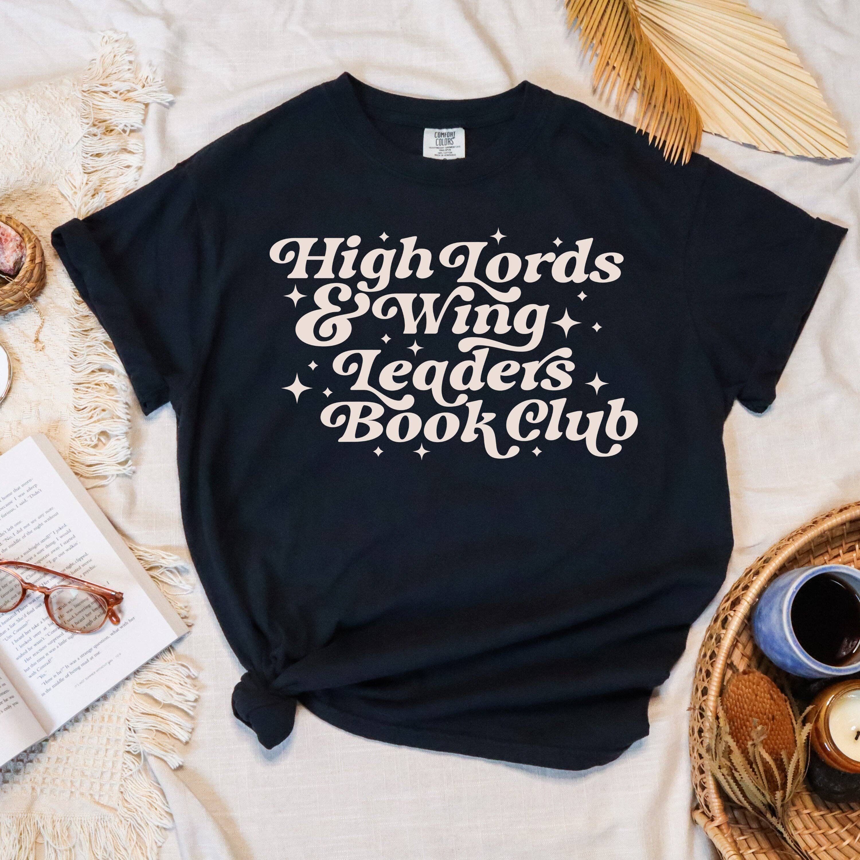 CrescentCatCo - Wholesale Screen Printed T-Shirt - Women's - High Lord and Wingleader Fantasy Book Club T-shirt0
