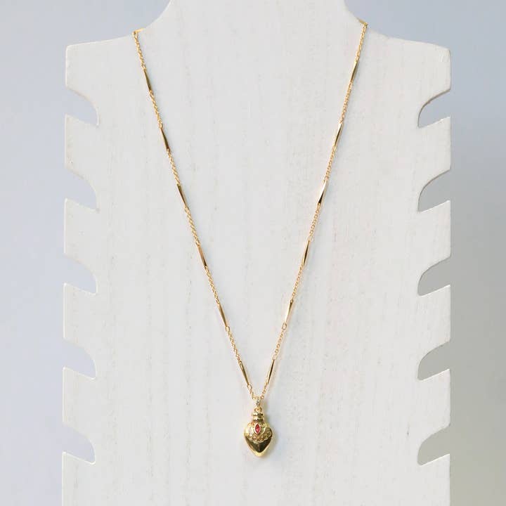 The Gilded Witch - Wholesale Pendant/charm necklace - Gold Plated Vintage Potion Elixer Charm Necklace: Witchy7