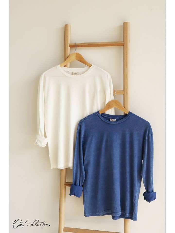 OAT COLLECTIVE - Wholesale T-Shirt - Women's - PREMIUM BASIC Mineral Washed Long Sleeve14