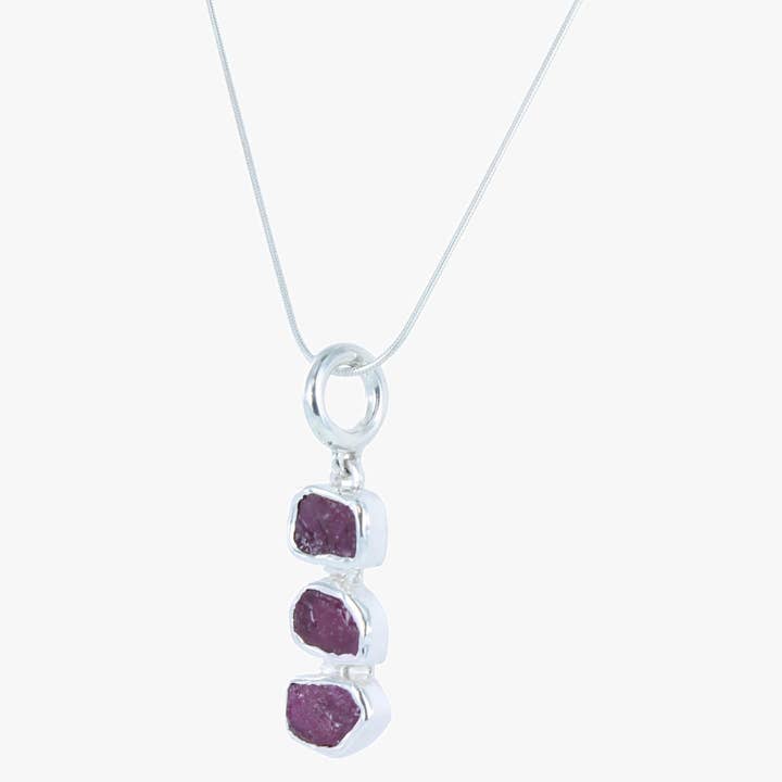 Pendente rubi áspero por atacado de REEVES & REEVES