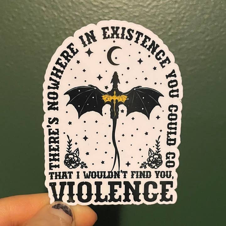 Fourth Wing Sticker | Tairn Andarna | Basgaith War College for wholesale by Treasured Tropes Paper Co