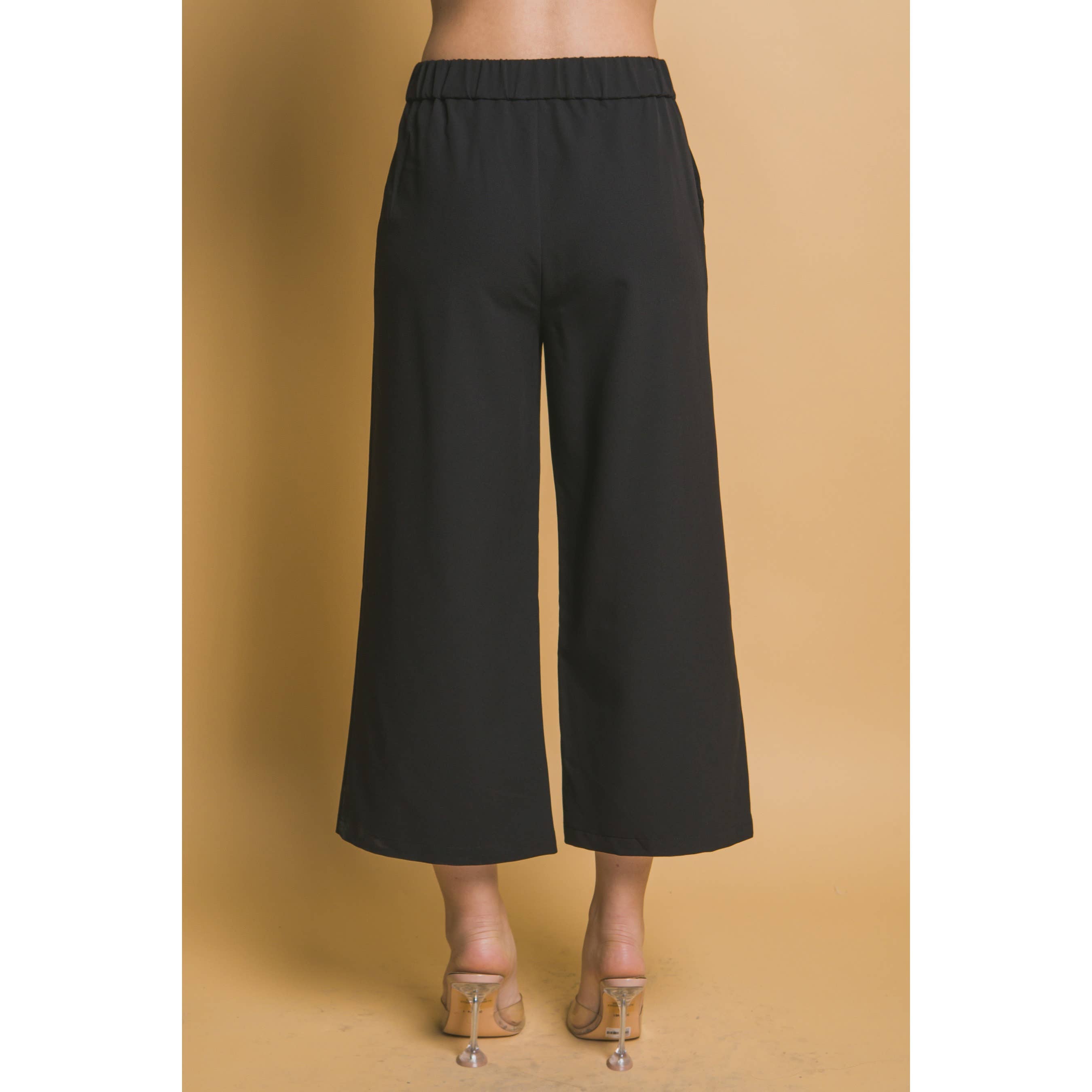 Apolline – wholesale Byxor - Dam – Breda byxor med veck och resårmidja2