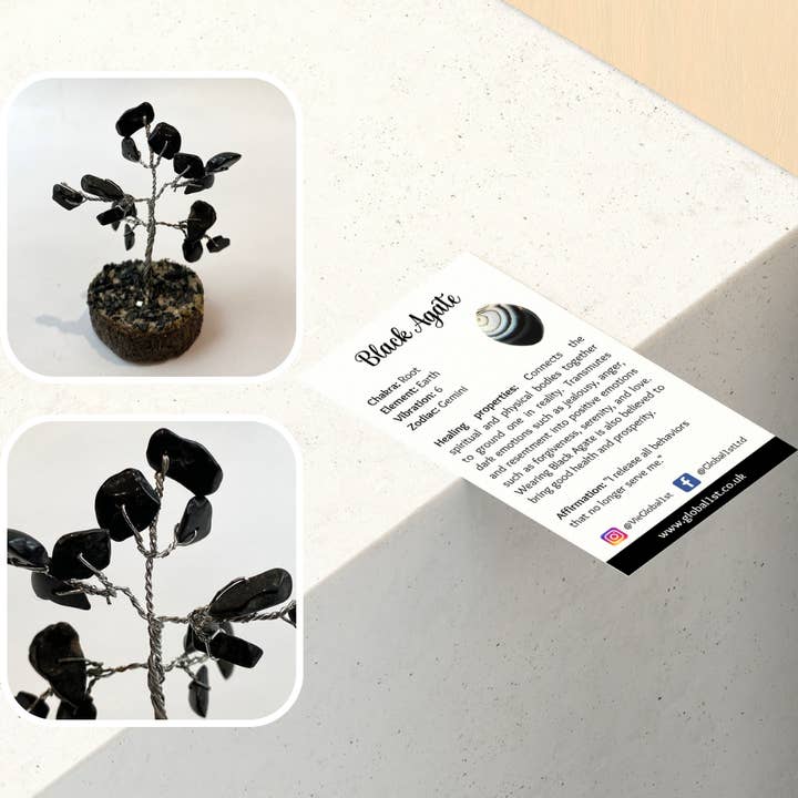 VIE - Wholesale Decorative tabletop object - Micro Gemstone Tree, 15 Beads3