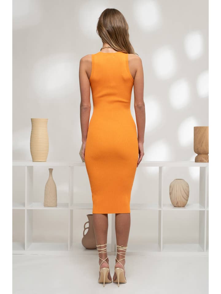 The Workshop Studio – Engroshandel Kjole - Dame – RIBSTRIKKET TANK MIDIKJOLE20