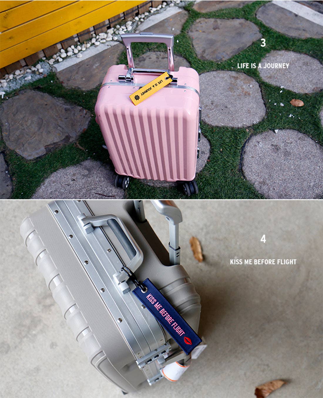 K-Wonderland – Großhandel Gepäckanhänger – Bestickte Gepäck-Namensschilder - Küss mich vor dem Flug8