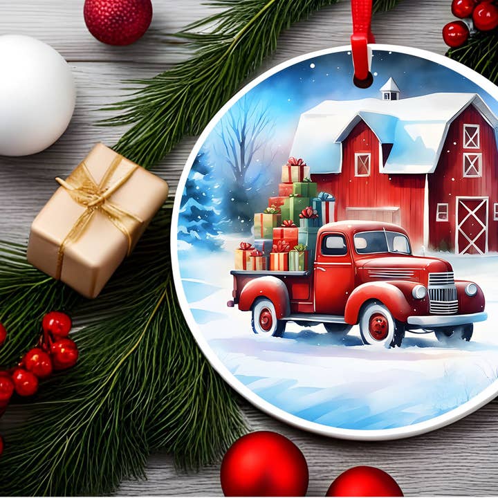 Ornamento de Árvore de Natal em Cerâmica por atacado de Stencil Art Canada