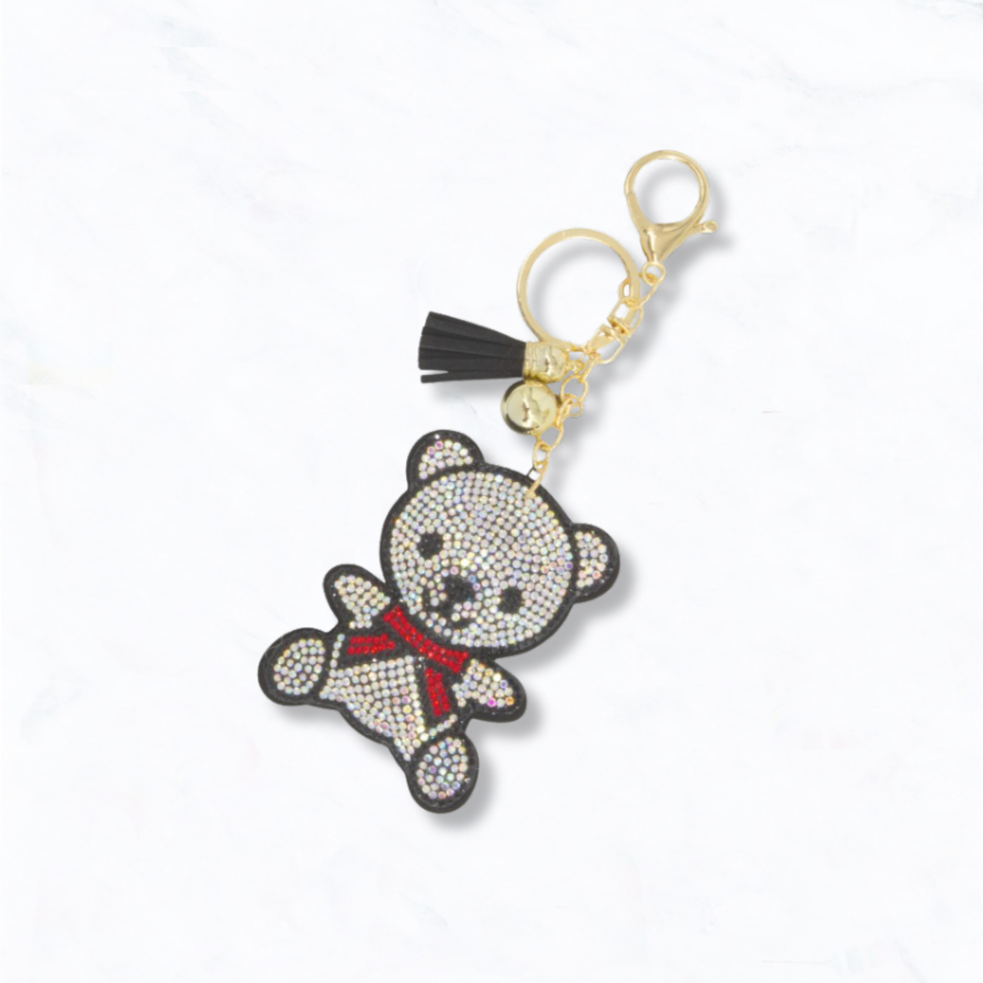 Suzie Q USA - Wholesale Keychain - Women's - Sparkling Rhinestone Teddy Bear Keychain0
