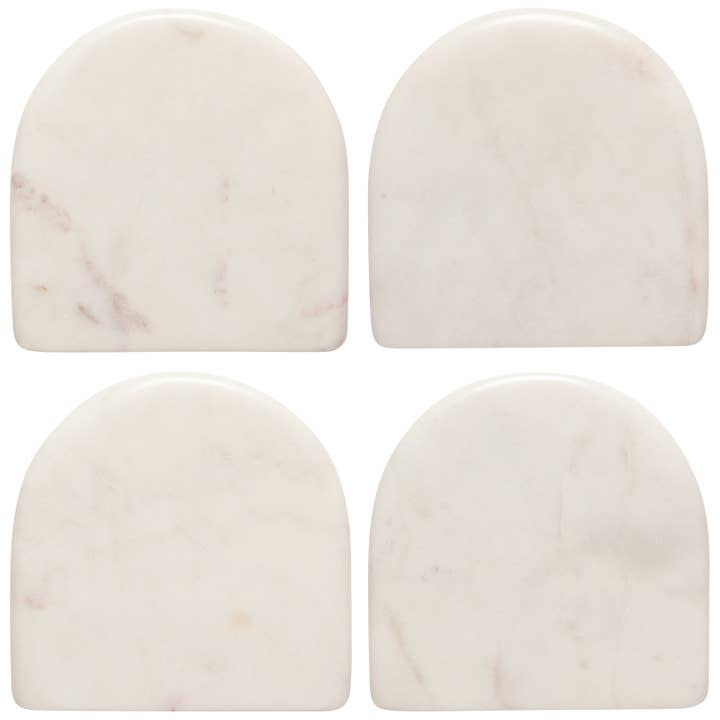 White Arch Marble Coasters Set of 4 for wholesale by Danica Heirloom