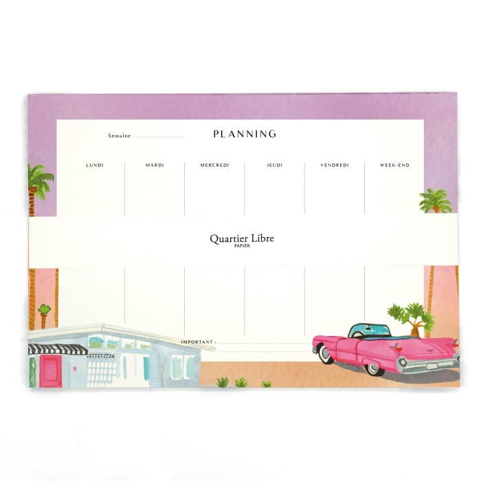 Quartier Libre Papier - Wholesale Notepad - Planning Palm Springs Free Time0