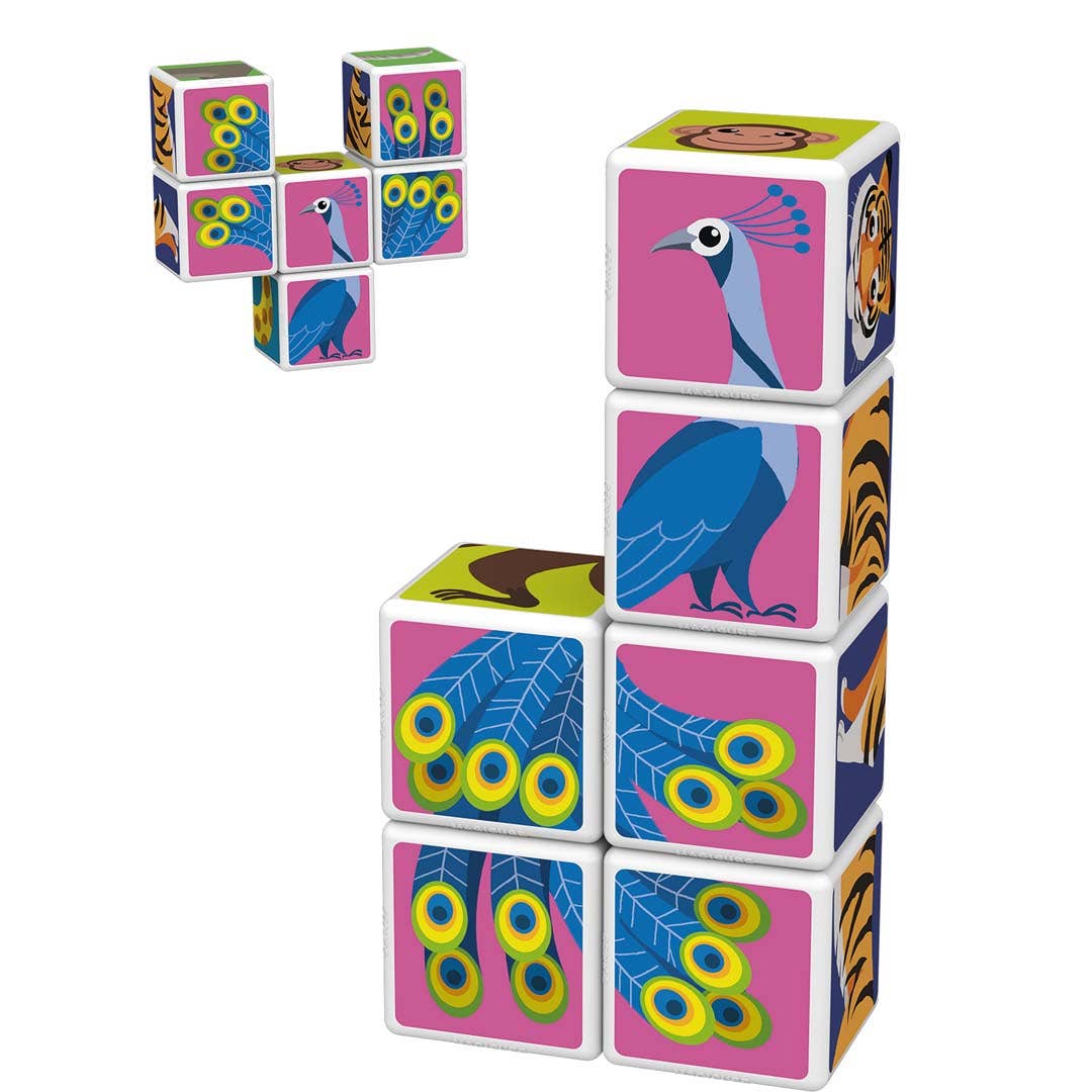 GEOMAGWORLD USA - Wholesale Building Set - Kids - Geomag™ Magicube Printed Cubes Magicube Jungle Animals6