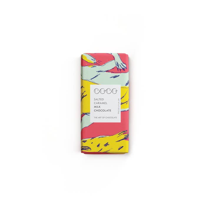 COCO Chocolatier - Wholesale Chocolate Bar - Salted Caramel Milk Mini Chocolate Bar (Pack of 24)