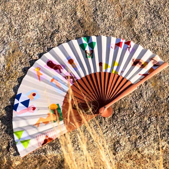 Thomas Gravereau - Wholesale Handheld Folding Fan - Fan "Beach Please 1"3