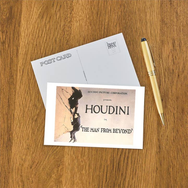 Found Image Press - Wholesale Postcard - Postcard AP-269 Ad for Houdini Cliffhanger Film1