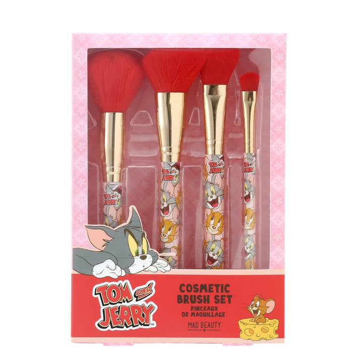 Tom & Jerry Cosmetic Brush Set for wholesale by Mad Beauty USA LLC