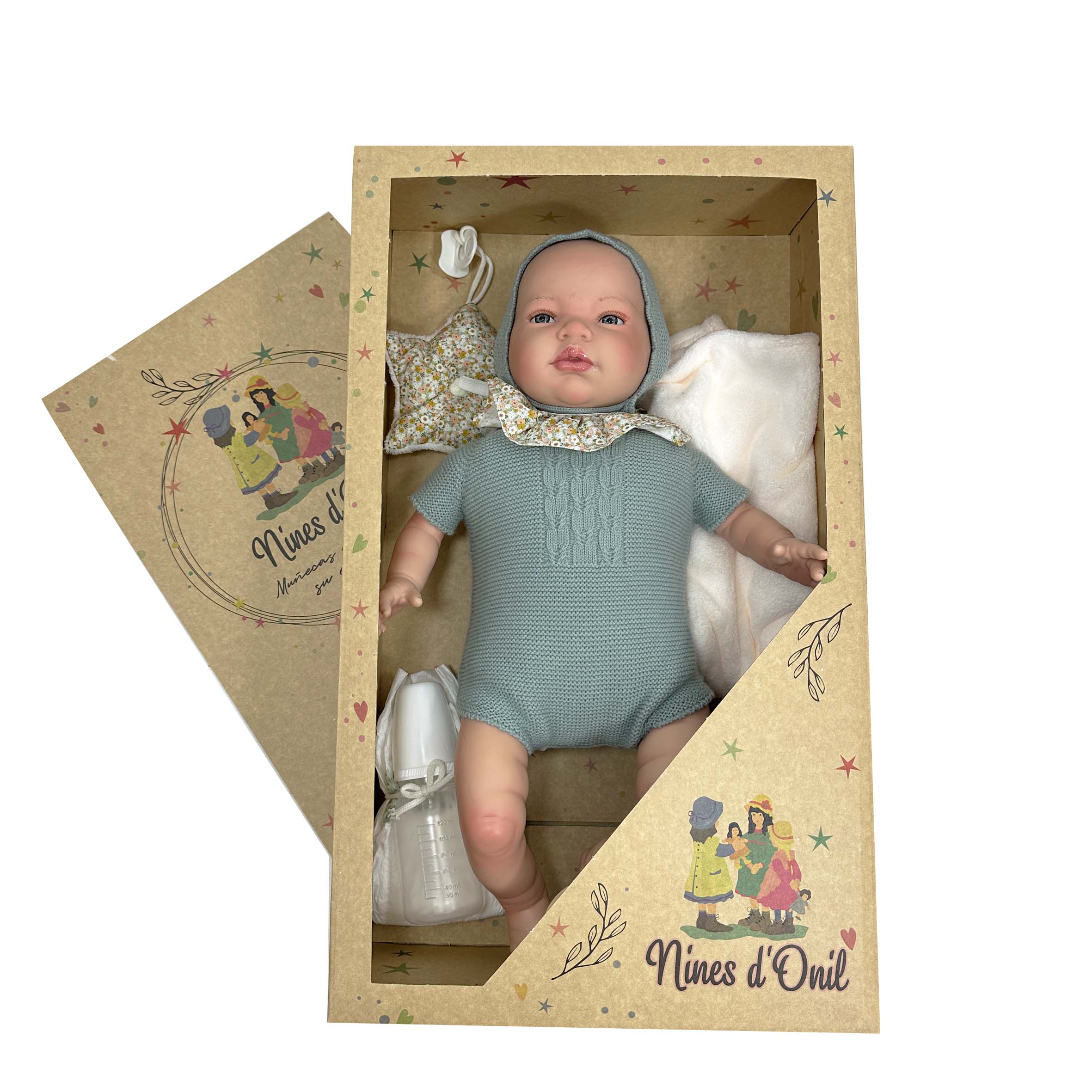 Nines Artesanals d'Onil Dolls - Wholesale Doll - Kids - SANDRA PREMIUM REBORN GREEN DOLL6