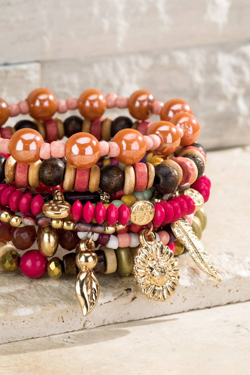 Flamingo Gdred  Multi Layered Beads Bracelet for wholesale on Faire2