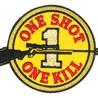 Un disparo/un muerte/color para venta al por mayor de Military Patches & Pins