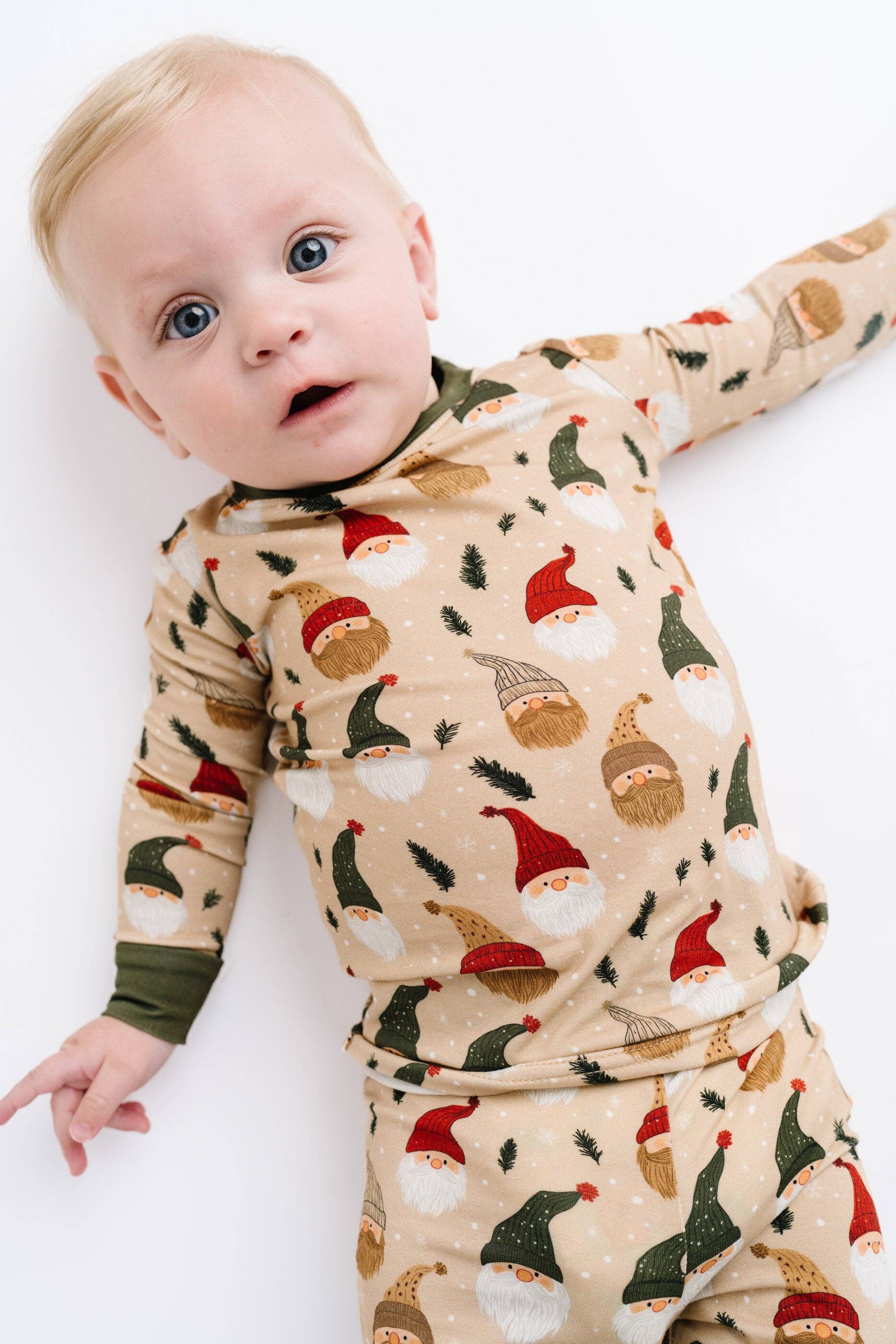 Little One Shop - Wholesale Sleepwear Set - Kids - Cozy Gnomes Bamboo Set1