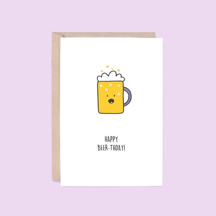 Hey Hunny - Wholesale Birthday Card - BIRTHDAY | Happy Beer-thday Greeting Card
