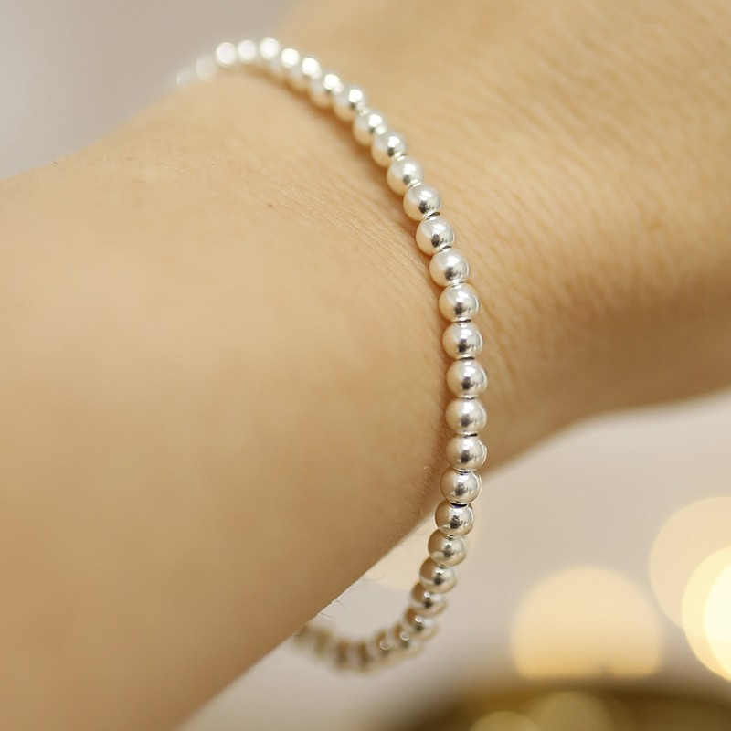 Ethike.eu - Wholesale Armband met kralen - Zilveren Armband - 4mm Parels1