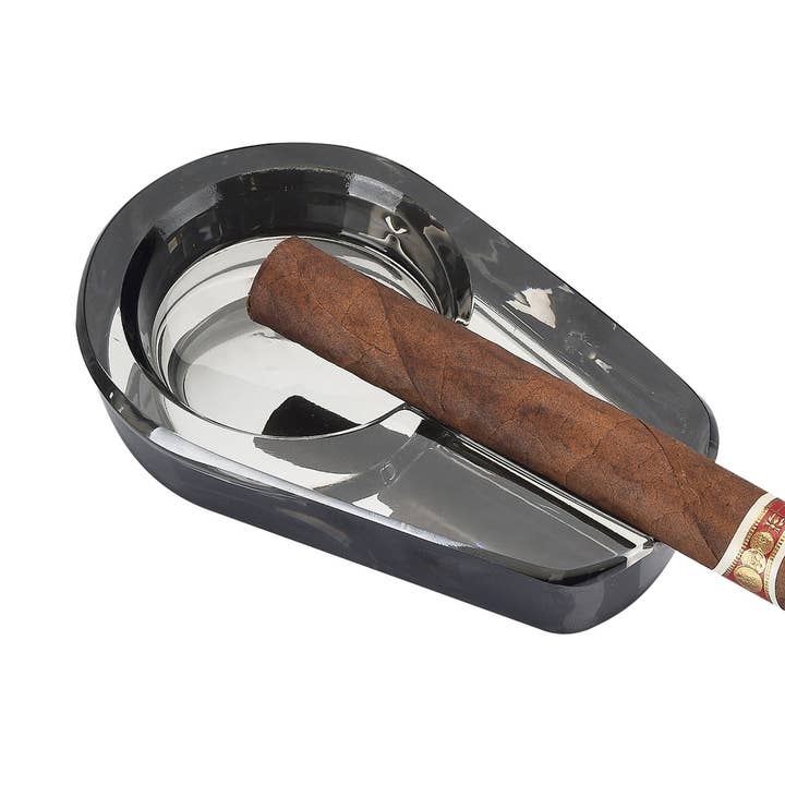 Glass cigar ashtray for wholesale by Champ by Polyflame
