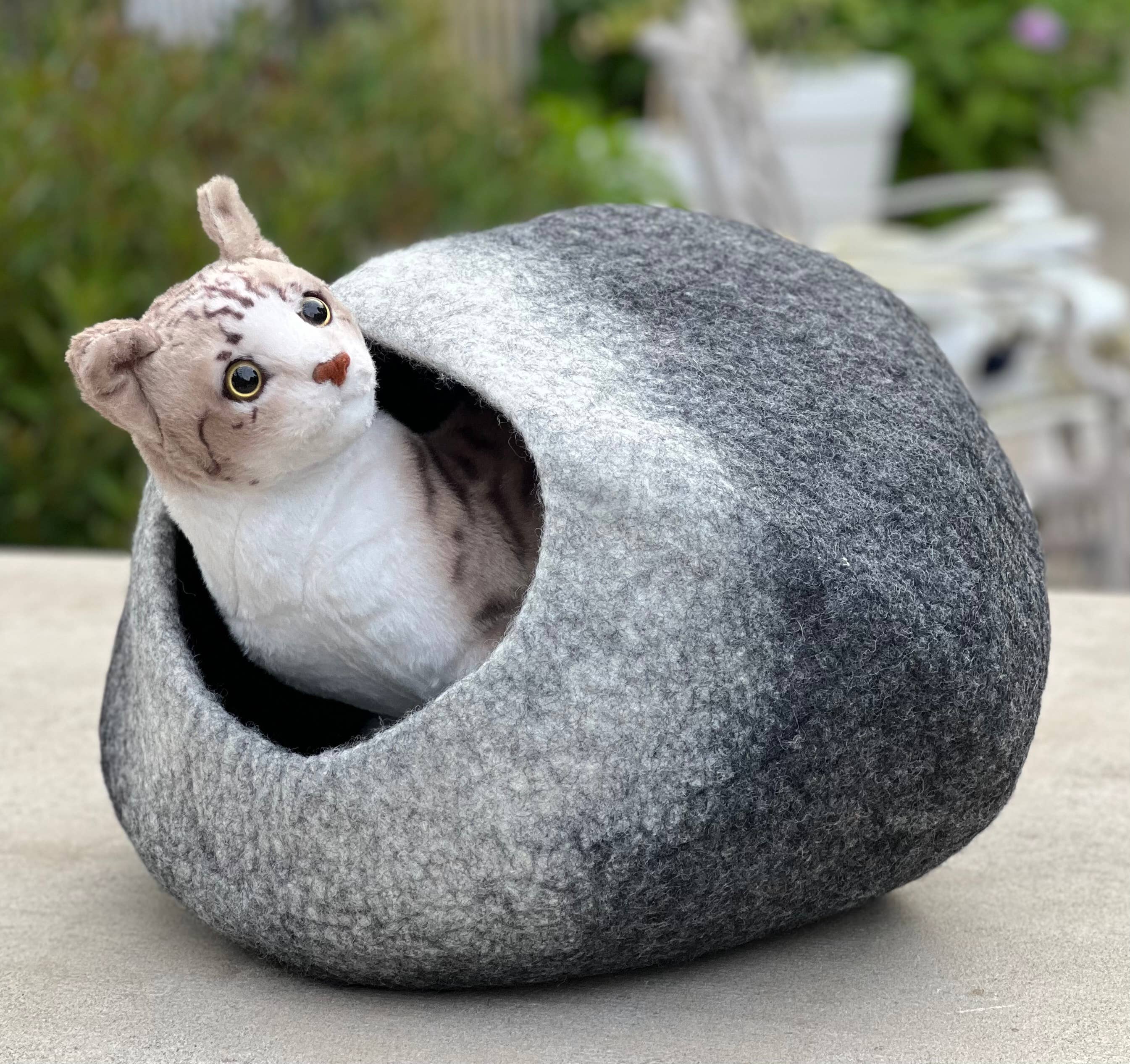 Lungta Imports – casota - Gato e cão por atacado – Caverna para Gatos de Lã Tingida à Mão / Cama e Casa Quente para Gatos32