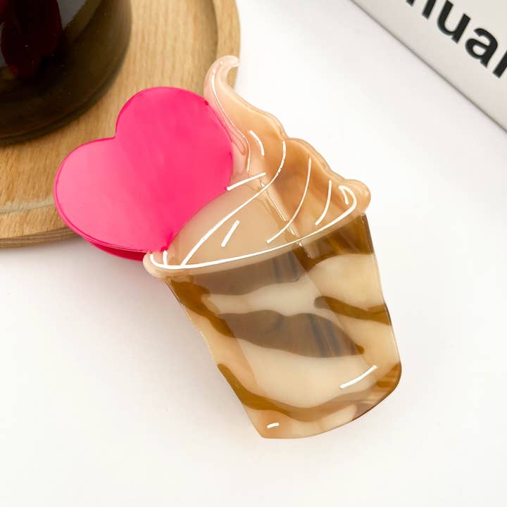 TheDivaSoap - Wholesale Hair Clip - Women's - Heart-Shaped Claw Clip, Valentine's Day Date Hair Clips