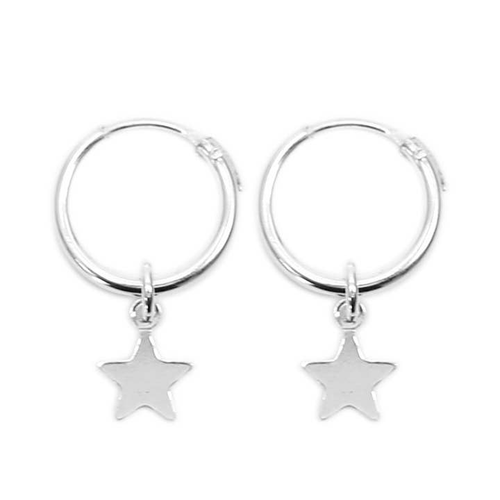Ethike.eu - Wholesale Hoop Earrings - Silver earring - Hoop with star1